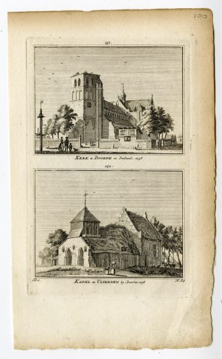 Antique Print-DEURNE-DOORNE-CHURCH-VLIERDEN-Spilman-de Beijer-1746