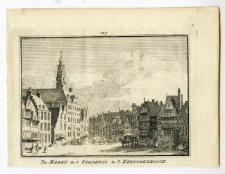 Antique Print-S-HERTOGENBOSCH-CITY HALL-MARKET-Spilman-de Beijer-1746