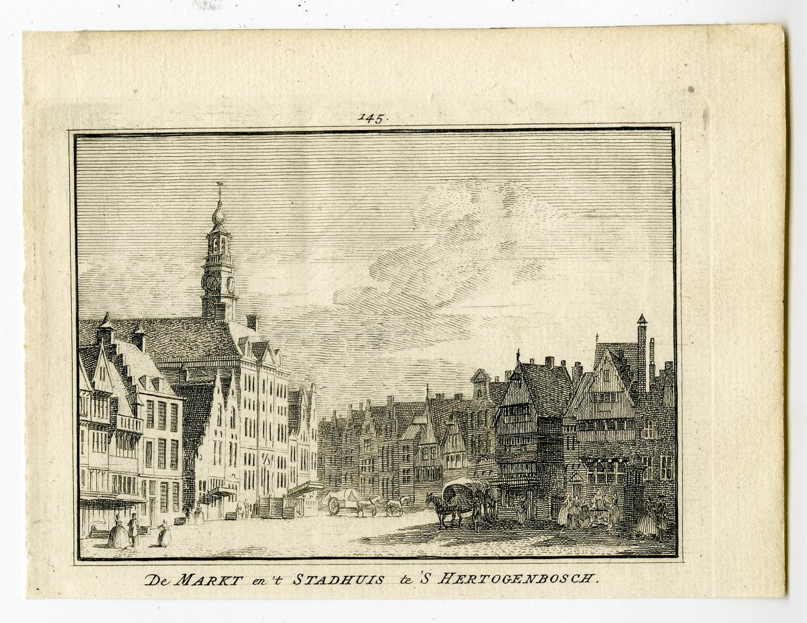 Pco 26498 416x321 Antique Print-S-HERTOGENBOSCH-CITY HALL-MARKET-Spilman-de Beijer-1746