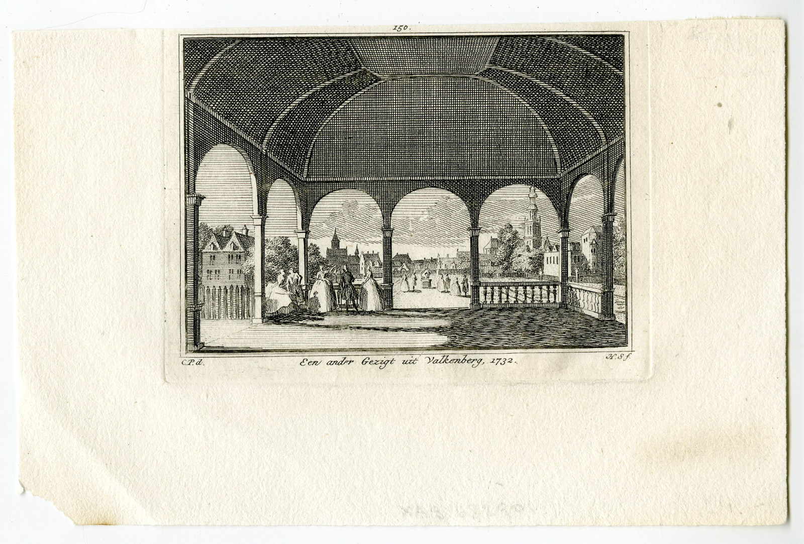 , Antique Print-VALKENBERG PARK-BREDA-Spilman-de Beijer-1746, Pictura Antique Prints