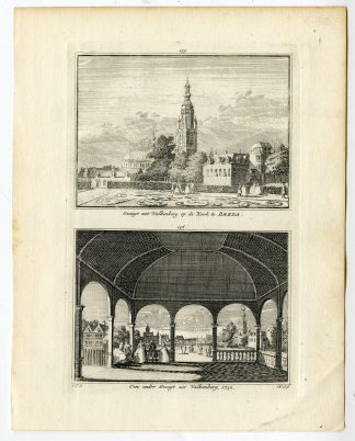 Antique Print-VALKENBERG PARK-CHURCH-BREDA-Spilman-de Beijer-1746