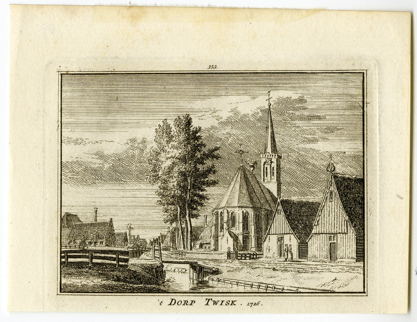 , Antique Print-TWISK-VILLAGE-Spilman-de Beijer-1746, Pictura Antique Prints