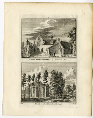Antique Print-ALBRECHTSBERG CASTLE-BLOEMENDAAL-Spilman-de Beijer-1746