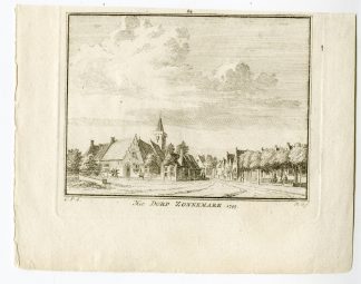 Antique Print-ZONNEMAIRE-ZEELAND-VILLAGE-Spilman-de Beijer-1746