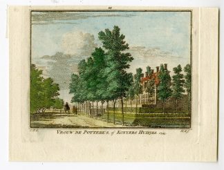 Antique Print-NOORDGOUWE-WIDOW?S HOUSES-Spilman-de Beijer-1746