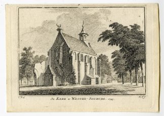 Antique Print-WEST SOUBURG-VLISSINGEN-CHURCH-Spilman-de Beijer-1746