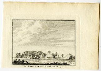 Antique Print-MARIEKERKE-VEERE-VILLAGE-VIEW-Spilman-de Beijer-1746