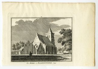 Antique Print-ELLEWOUTSDIJK-BORSELE-CHURCH-Spilman-de Beijer-1746