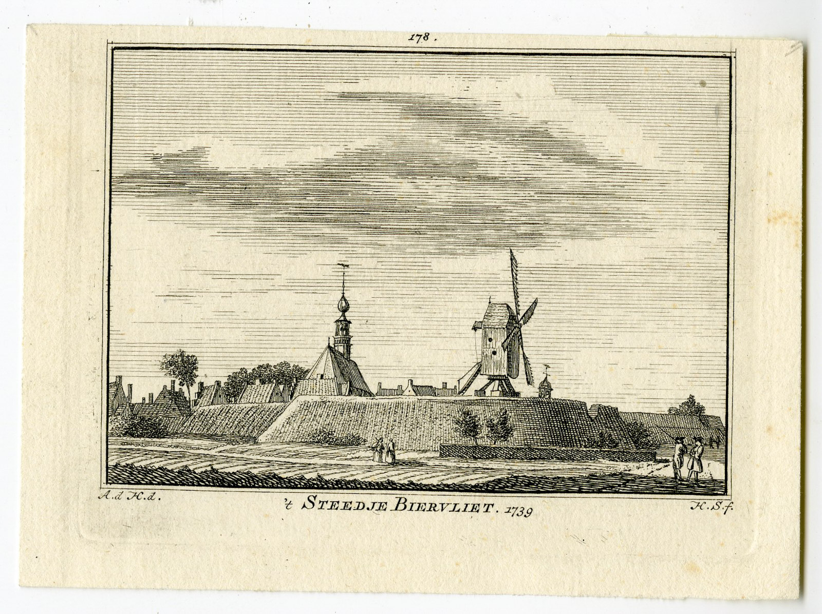 , Antique Print-BIERVLIET-TERNEUZEN-Spilman-de Beijer-1746, Pictura Antique Prints