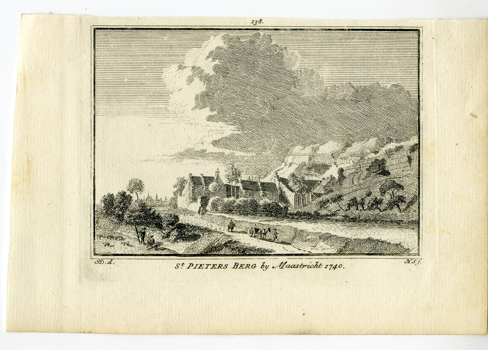 , Antique Print-SINT PIETERSBERG-MOUNT ST. PETER-Spilman-de Beijer-1746, Pictura Antique Prints
