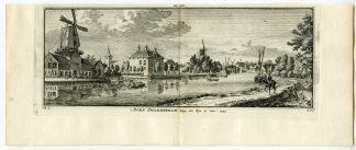Antique Print-ZWAMMERDAM-RIVER RHINE-VILLAGE-Spilman-de Beijer-1746