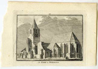 Antique Print-WARMOND-VILLAGE-CHURCH-Spilman-de Beijer-1746