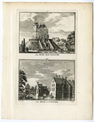 Antique Print-OUD WULVEN-CASTLE-KASTEEL-HOUTEN-Spilman-de Beijer-1746