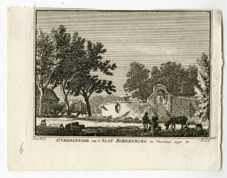 Antique Print-VOORHOUT-BOEKENBURG CASTLE-RUIN-Spilman-de Beijer-1746