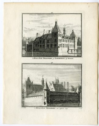 Antique Print-OUD TEYLINGEN CASTLE-WARMOND-Spilman-de Beijer-1746
