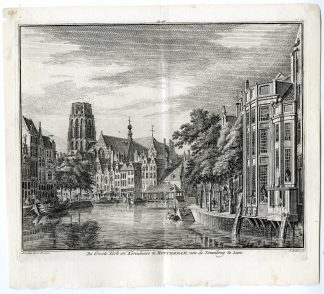 Antique Print-ROTTERDAM-GROTE KERK-KORENBEURS-Spilman-de Beijer-1746