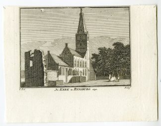Antique Print-RIJNSBURG-CHURCH-Spilman-de Beijer-1746