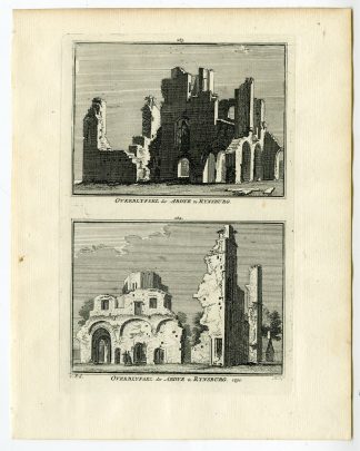 Antique Print-RIJNSBURG-ABBEY-RUIN-Spilman-de Beijer-1746