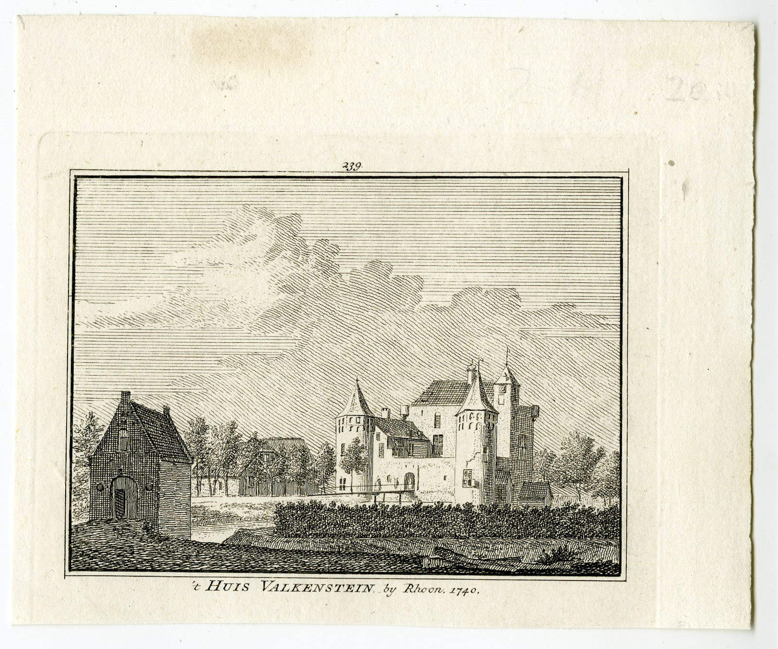 , Antique Print-VALCKESTEYN CASTLE-POORTUGAAL-Spilman-de Beijer-1746, Pictura Antique Prints