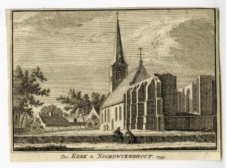 Antique Print-NOORDWIJKERHOUT-CHURCH-Spilman-de Beijer-1746