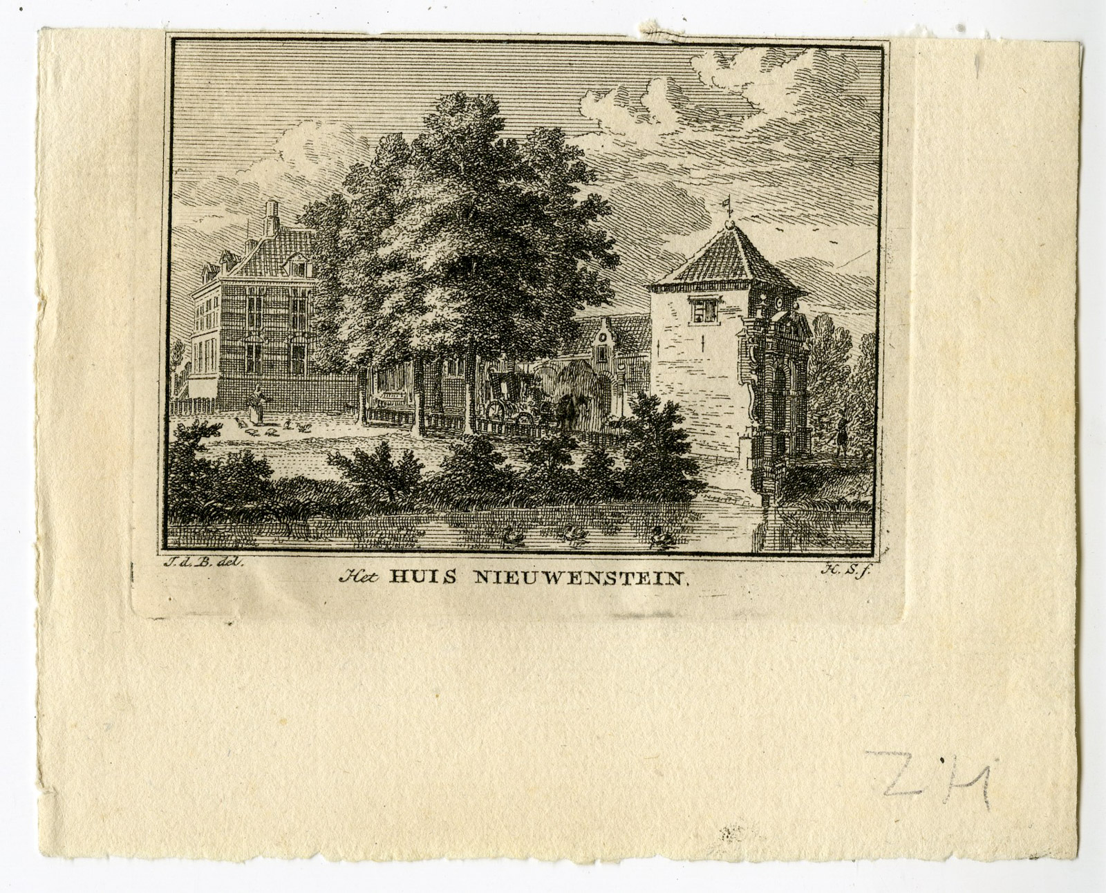 , Antique Print-NIEUWENSTEIN CASTLE-VIANEN-Spilman-de Beijer-1746, Pictura Antique Prints
