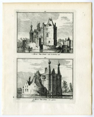 Antique Print-TER DOES CASTLE-LEIDERDORP-KASTEEL-Spilman-de Beijer-1746