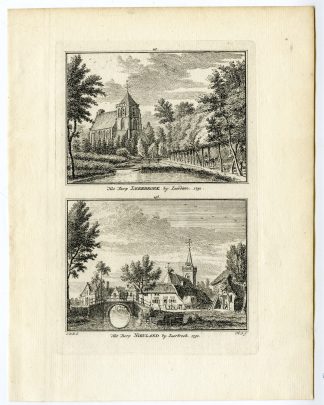 Antique Print-LEERBROEK-NIEUWLAND-VILLAGE-Spilman-de Beijer-1746