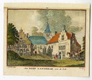 Antique Print-LANGERAK-VILLAGE-VIEW-Spilman-de Beijer-1746