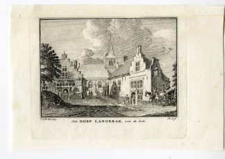 Antique Print-LANGERAK-VILLAGE-VIEW-Spilman-de Beijer-1746