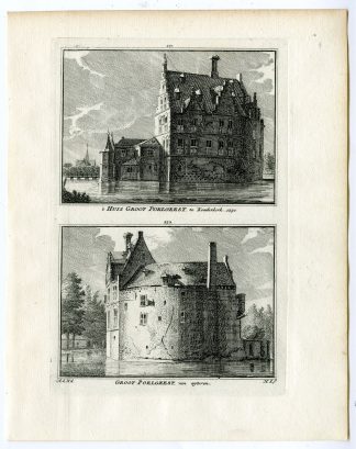 Antique Print-GROOT POELGEEST CASTLE-KOUDEKERK-Spilman-de Beijer-1746