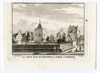 Antique Print-RHIJNESTIJN CASTLE-CHURCH-COTHEN-Spilman-de Beijer-1746