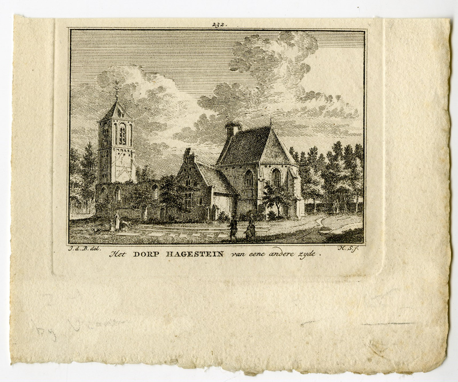 , Antique Print-HAGESTEIN-VILLAGE-Spilman-de Beijer-1746, Pictura Antique Prints