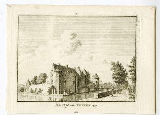 Antique Print-HOF VAN PUTTEN-GEERVLIET-CASTLE-Spilman-de Beijer-1746