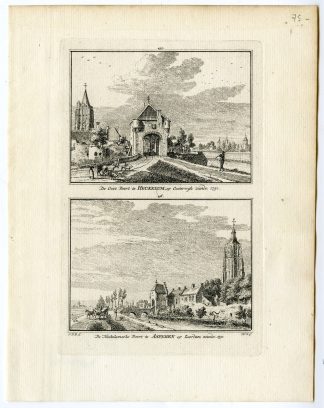 Antique Print-ASPEREN-HEUKELUM-LEERDAM-CITY GATE-Spilman-de Beijer-1746