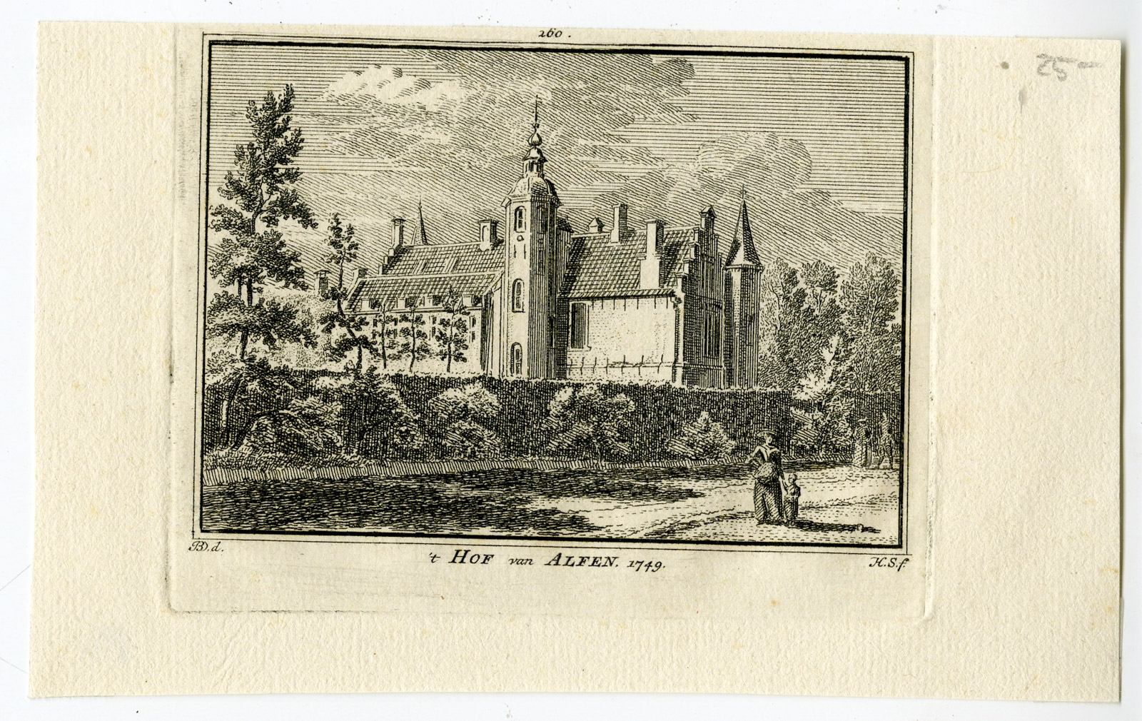 Pco 26759 416x263 Antique Print-ALPHEN AAN DEN RIJN-CASTLE-HOF-Spilman-de Beijer-1746