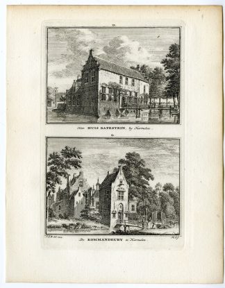 Antique Print-BATESTEIN CASTLE-VIANEN-HARMELEN-Spilman-de Beijer-1746