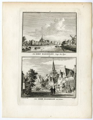 Antique Print-HARMELEN-VILLAGE-RHINE-RIJN-Spilman-de Beijer-1746