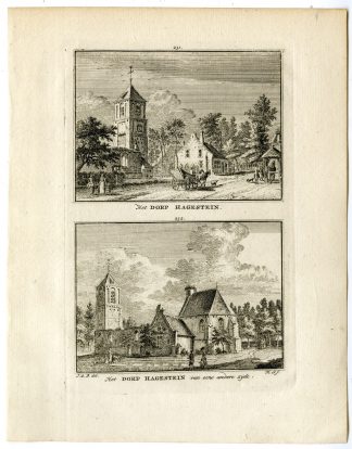 Antique Print-HAGESTEIN-VILLAGE-Spilman-de Beijer-1746