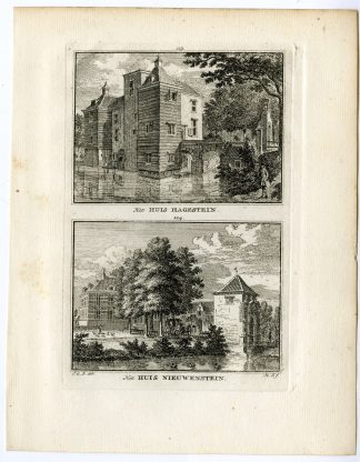 Antique Print-HAGESTEIN CASTLE-NIJENSTEIN-VIANEN-Spilman-de Beijer-1746