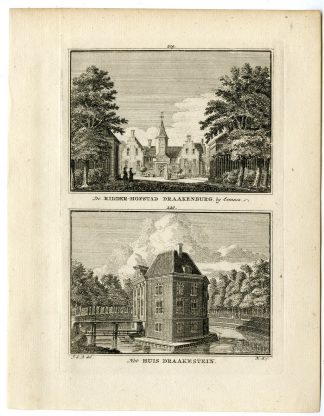 Antique Print-DRAKENBURG CASTLE-DRAKENSTEYN-BAARN-Spilman-de Beijer-1746