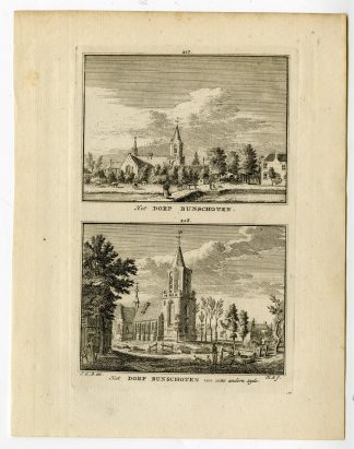 Antique Print-BUNSCHOTEN-VIEW-Spilman-de Beijer-1746