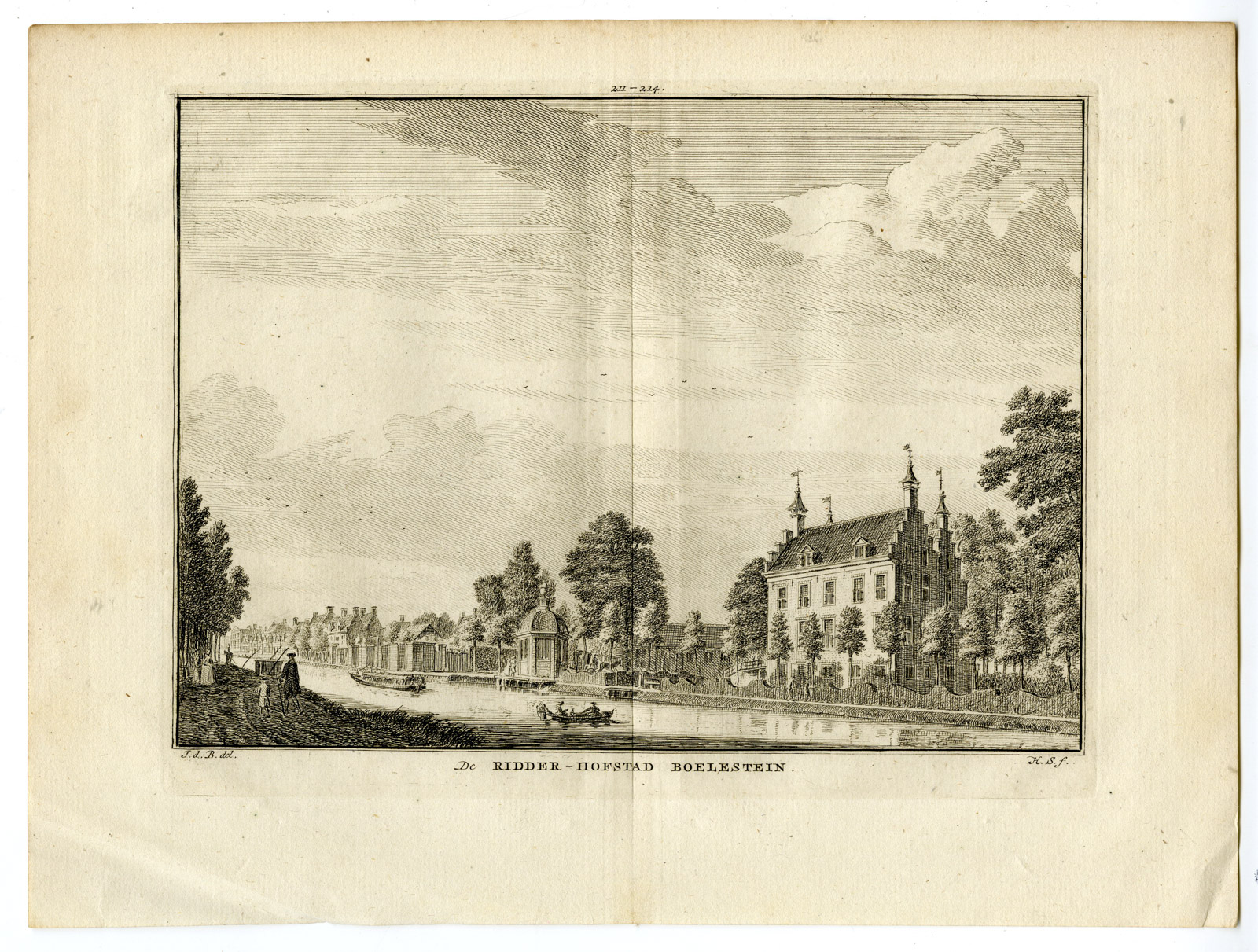 , Antique Print-BOLENSTEIN CASTLE-BOELESTEIN-MAARSSEN-Spilman-de Beijer-1746, Pictura Antique Prints