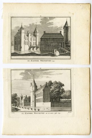 Antique Print-WESTHOVE CASTLE-OOSTKAPELLE-Spilman-de Beijer-1746