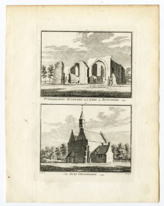 Antique Print-BUTTINGE-GRIJPSKERKE-CHURCH-Spilman-de Beijer-1746