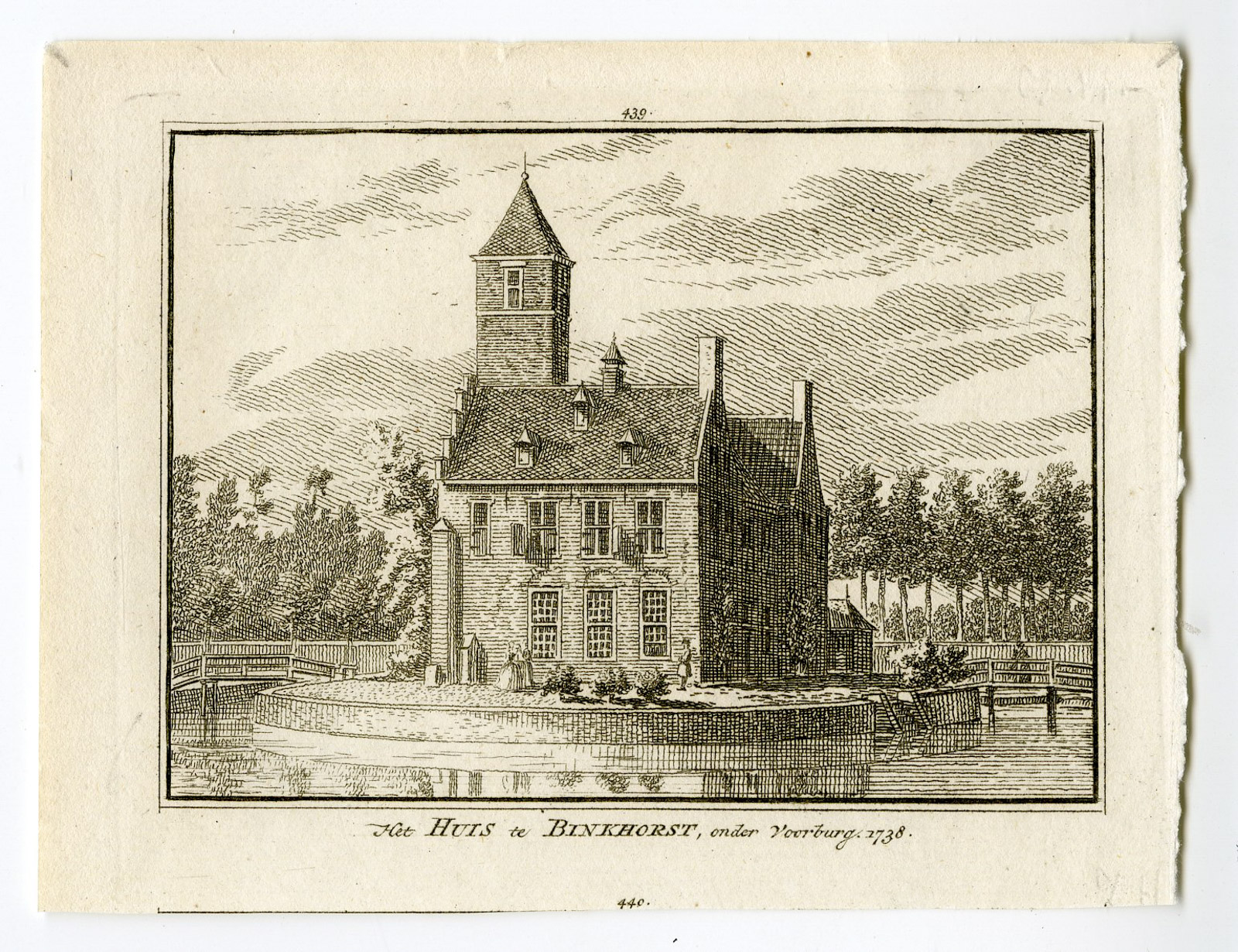, Antique Print-BINCKHORST CASTLE-DEN HAAG-THE HAGUE-Spilman-de Beijer-1746, Pictura Antique Prints