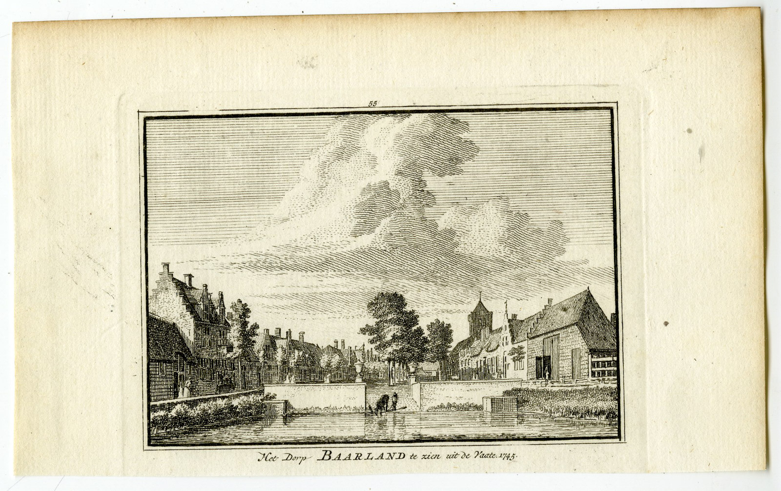 , Antique Print-BAARLAND-VILLAGE-Spilman-de Beijer-1746, Pictura Antique Prints