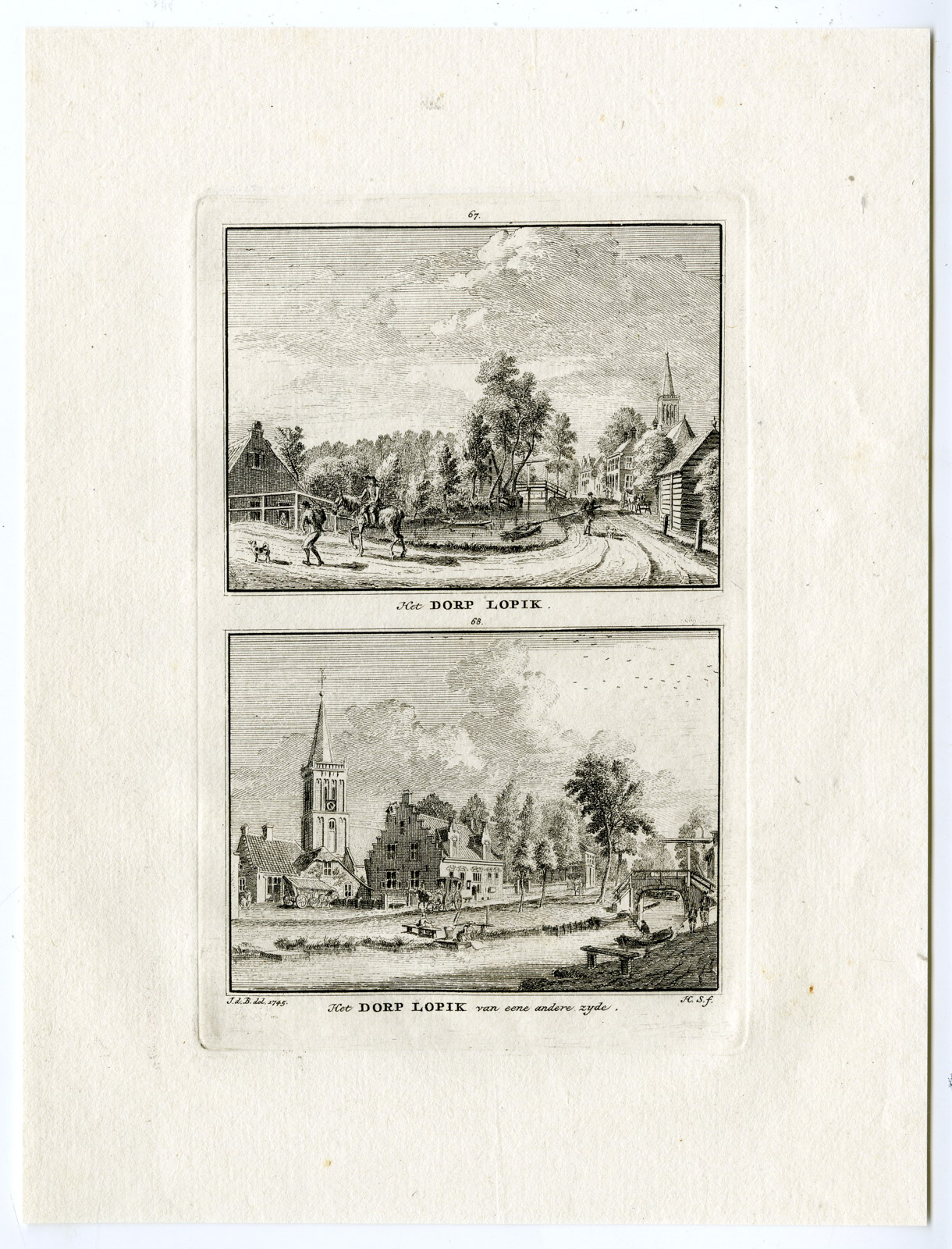 , Antique Print-LOPIK-VILLAGE-VIEW-Spilman-de Beijer-1746, Pictura Antique Prints