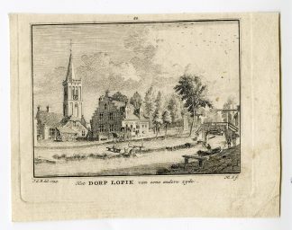 Antique Print-LOPIK-VILLAGE-VIEW-Spilman-de Beijer-1746