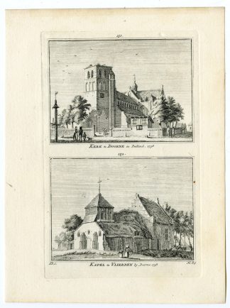 Antique Print-DEURNE-DOORNE-VLIERDEN-CHURCH-Spilman-de Beijer-1746
