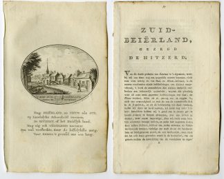 Antique Print-ZUID BEIJERLAND-PANORAMIC VIEW-TEXT-Brouwer-Ollefen & Bakker-1793